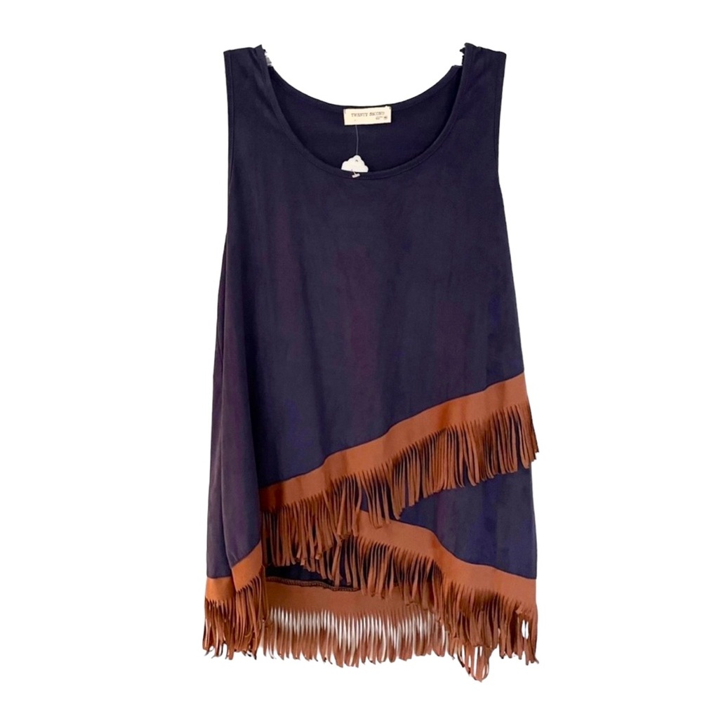 Boutique Fringe Sleeveless Top